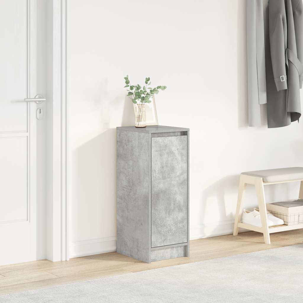 betonszürke szerelt fa cipőszekrény 29,5x34x76 cm