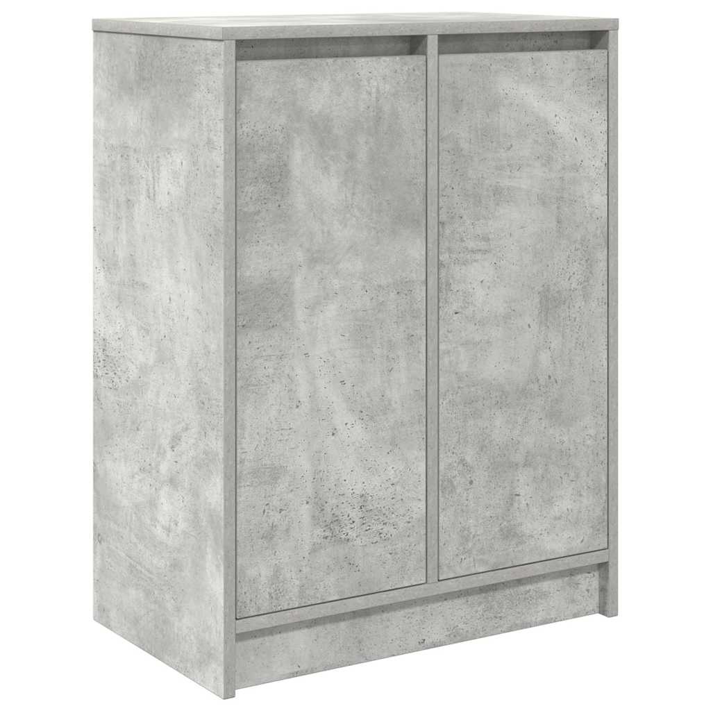 betonszürke szerelt fa cipőszekrény 57x34x76 cm