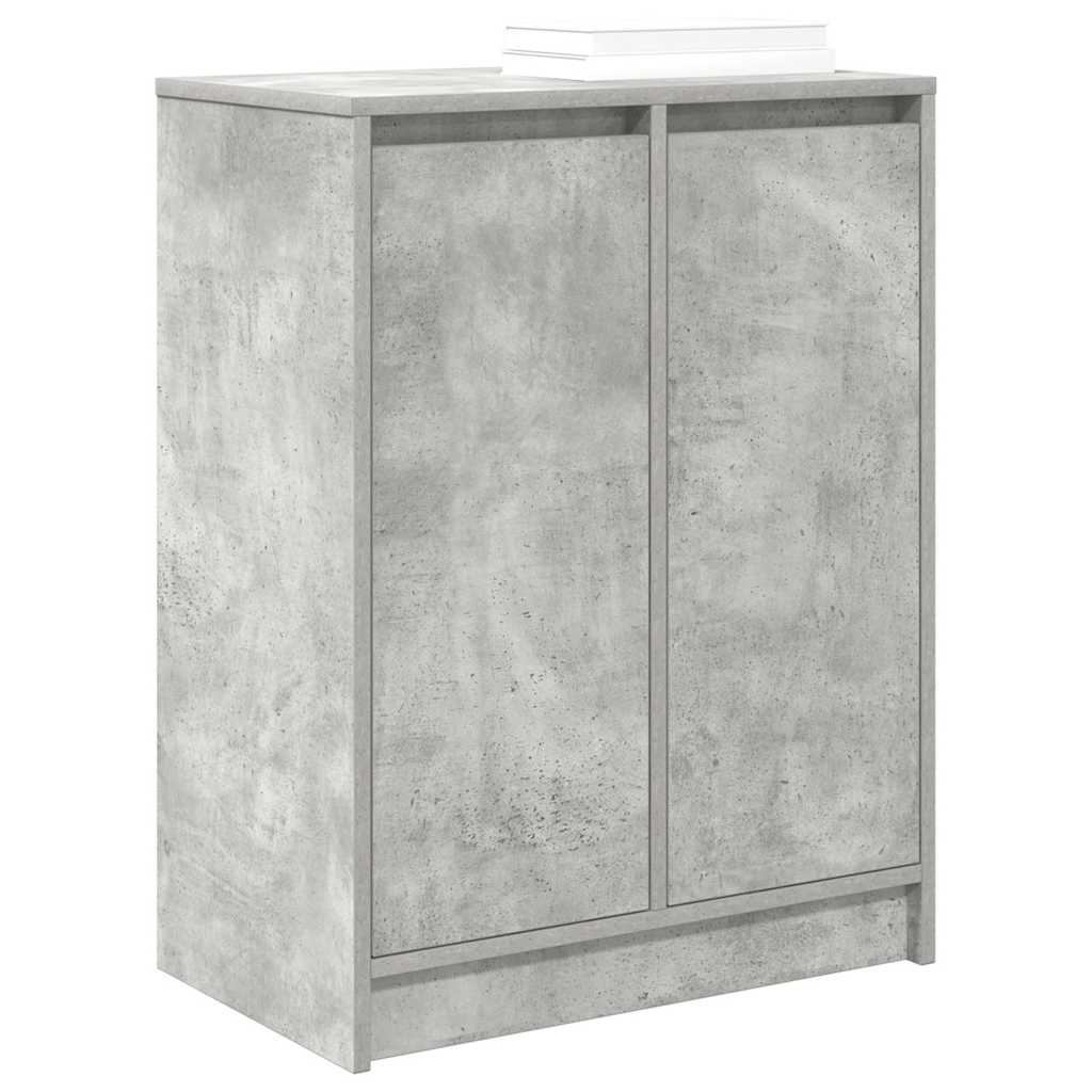 betonszürke szerelt fa cipőszekrény 57x34x76 cm