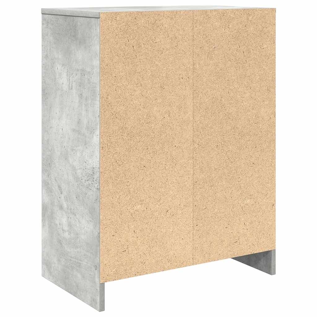 betonszürke szerelt fa cipőszekrény 57x34x76 cm