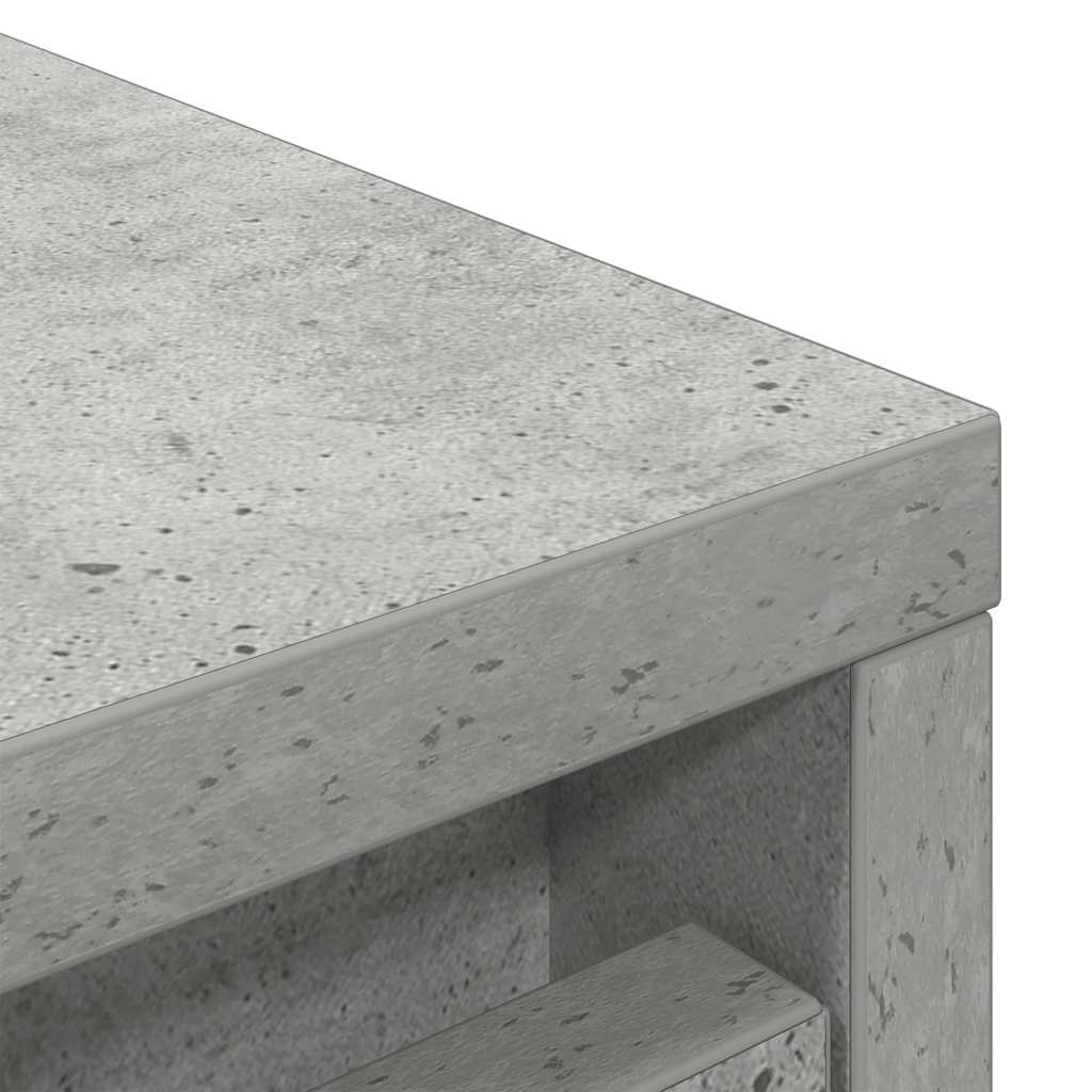 betonszürke szerelt fa cipőszekrény 57x34x76 cm