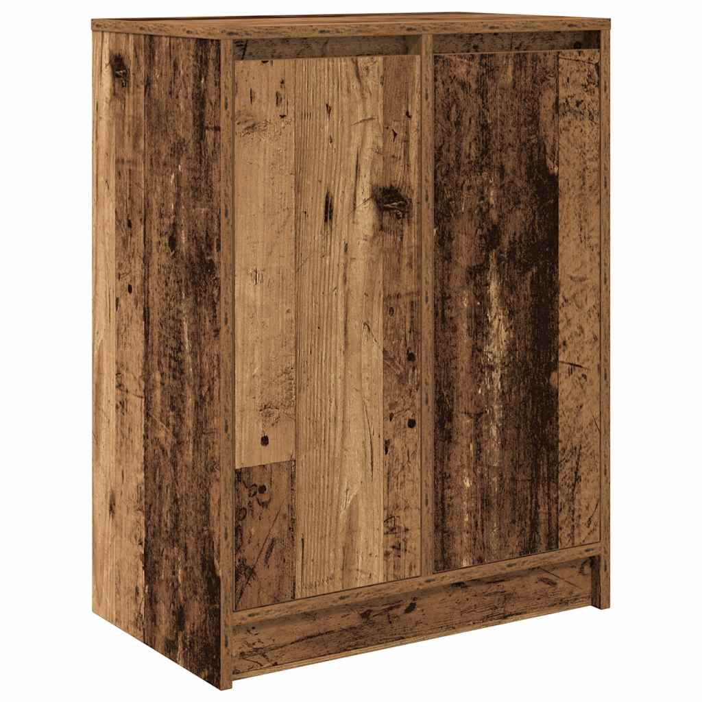 antik fa színű szerelt fa cipőszekrény 57x34x76 cm