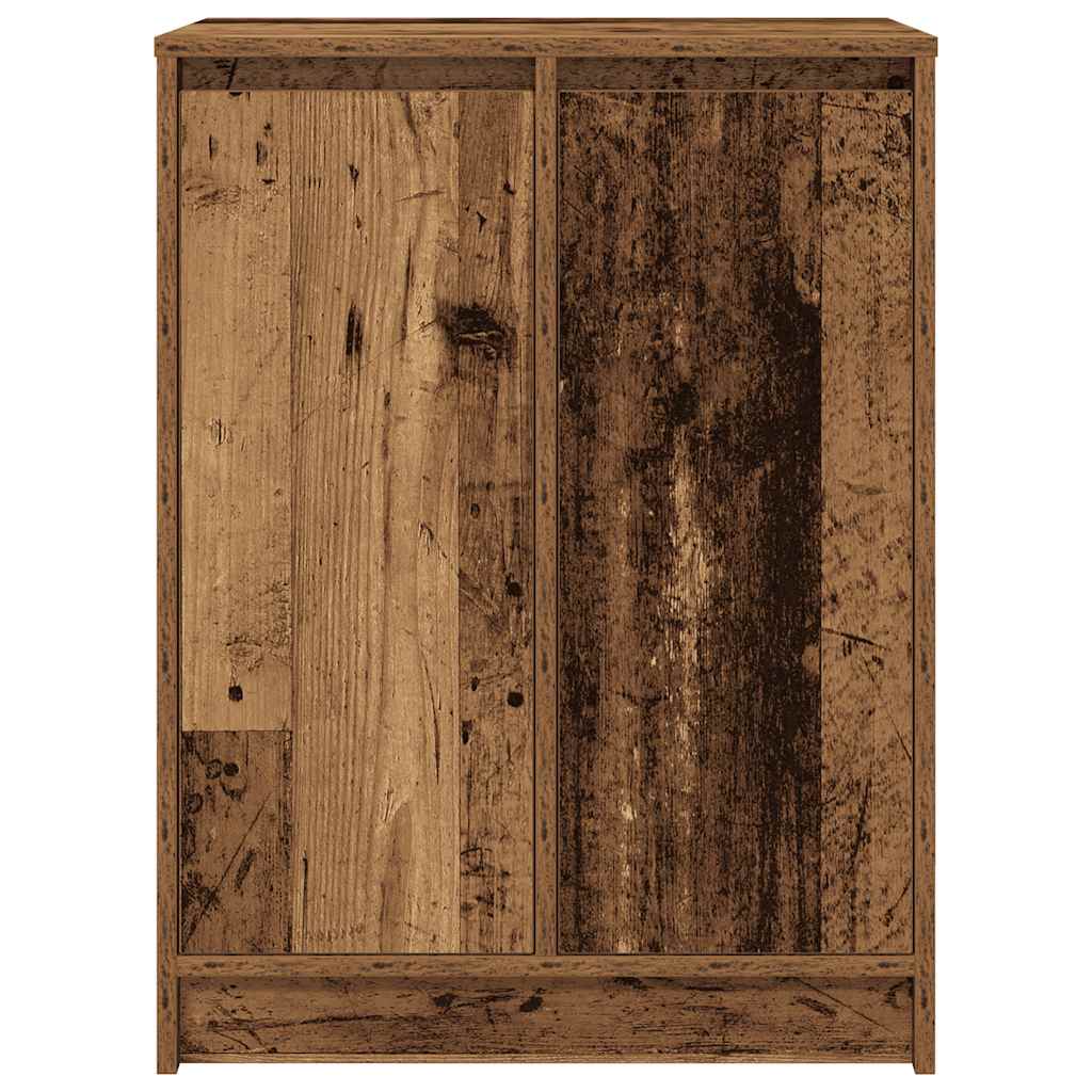 antik fa színű szerelt fa cipőszekrény 57x34x76 cm
