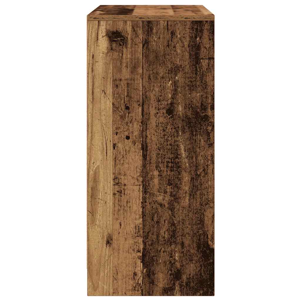 antik fa színű szerelt fa cipőszekrény 57x34x76 cm