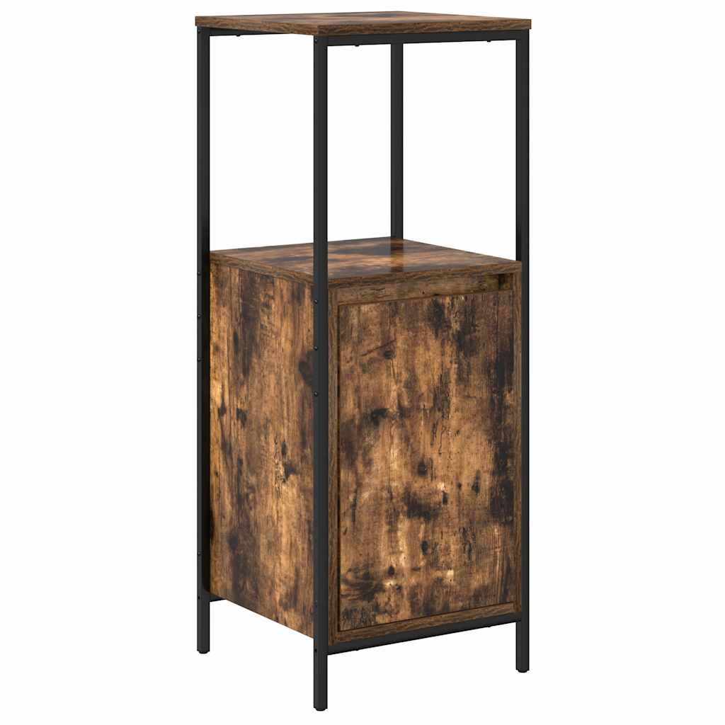 füstölt tölgy fürdőszobaszekrény polcokkal 36x35x95 cm