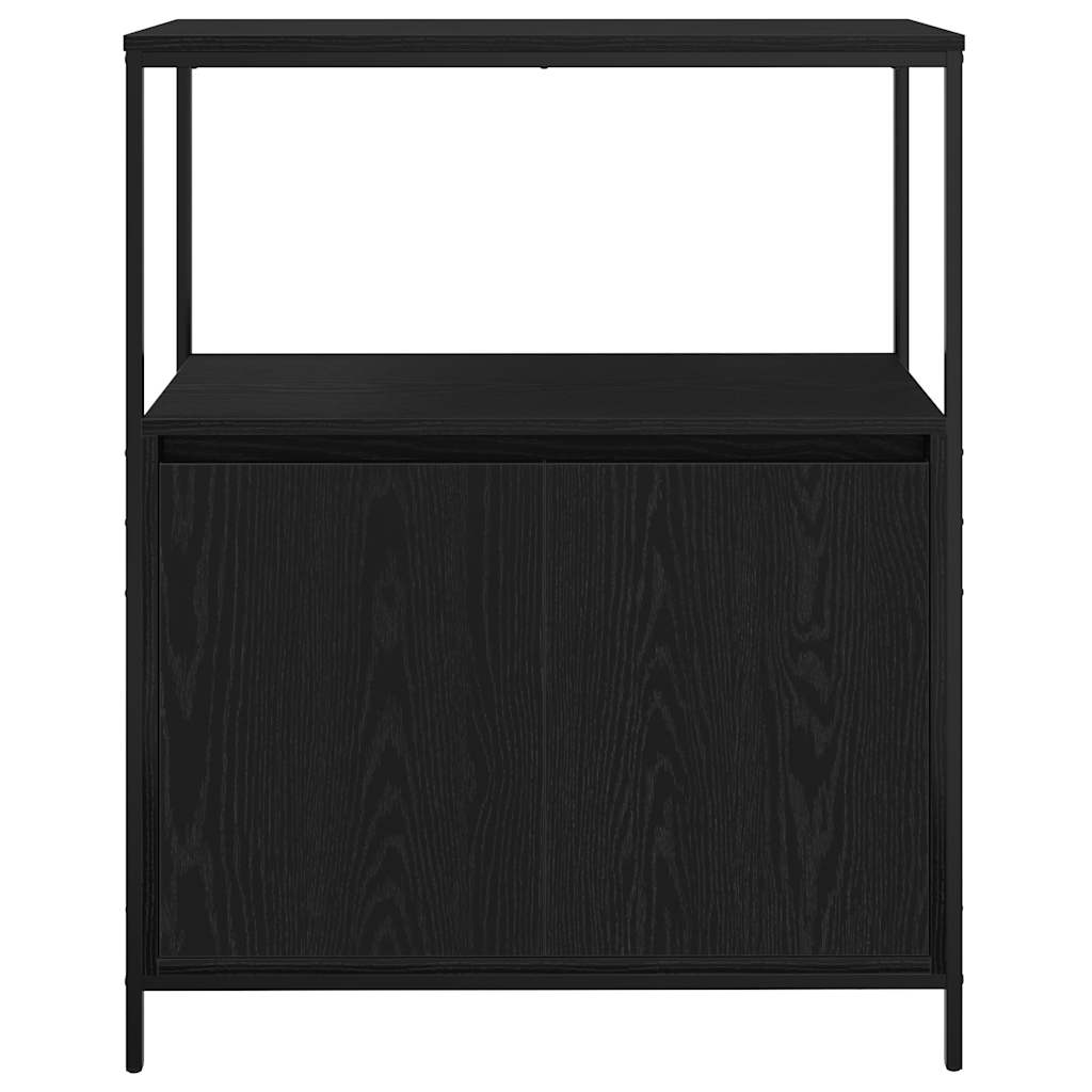fekete tölgy fürdőszobaszekrény polcokkal 76,5x35x95 cm