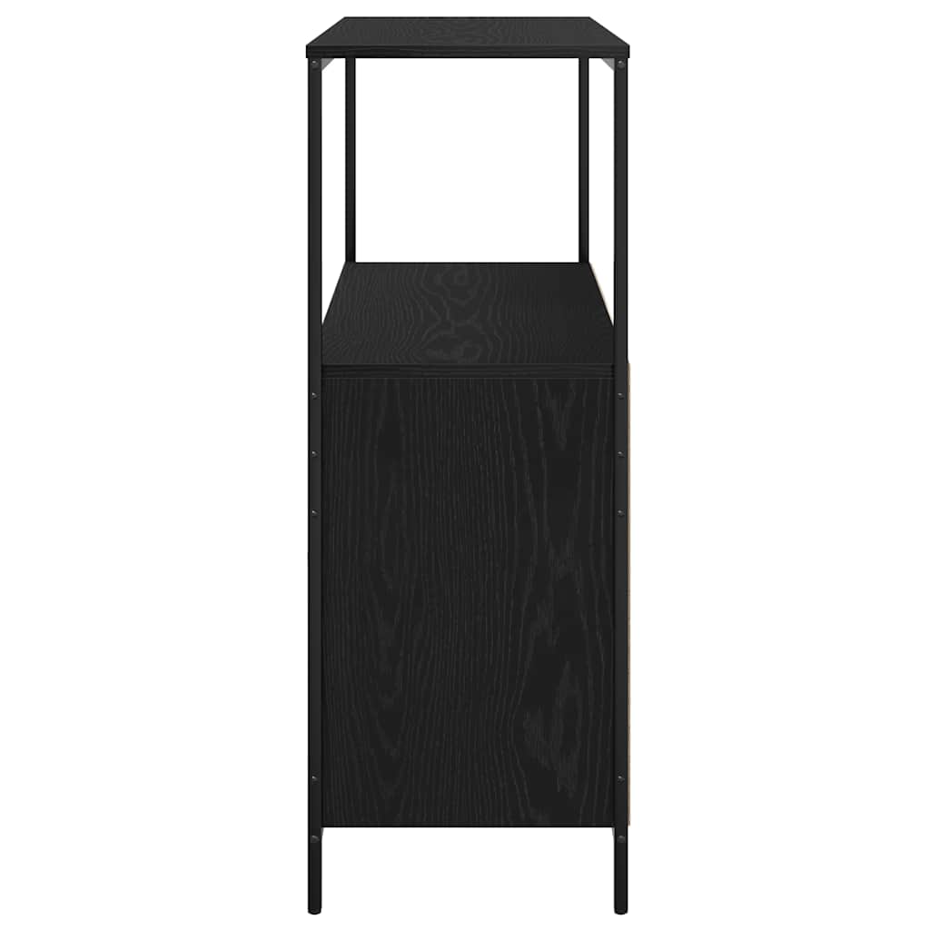 fekete tölgy fürdőszobaszekrény polcokkal 76,5x35x95 cm