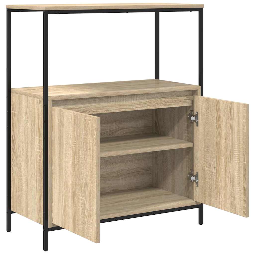 tölgy színű fürdőszobaszekrény polcokkal 76,5x35x95 cm