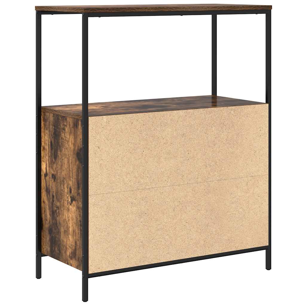 füstölt tölgy fürdőszobaszekrény polcokkal 76,5x35x95 cm