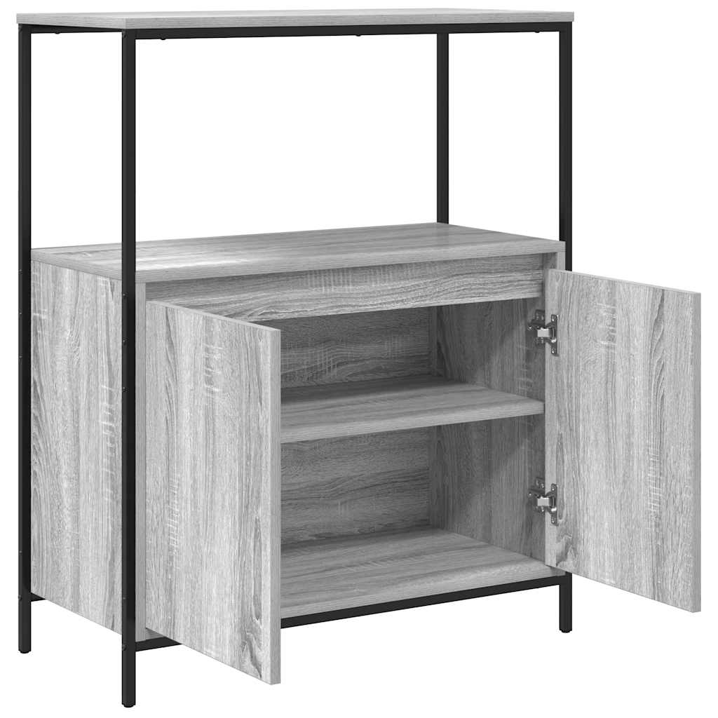 szürke sonoma fürdőszobaszekrény polcokkal 76,5x35x95 cm