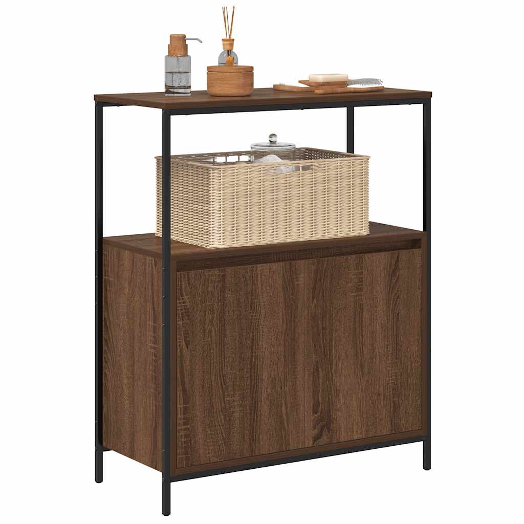 barna tölgy fürdőszobaszekrény polcokkal 76,5x35x95 cm