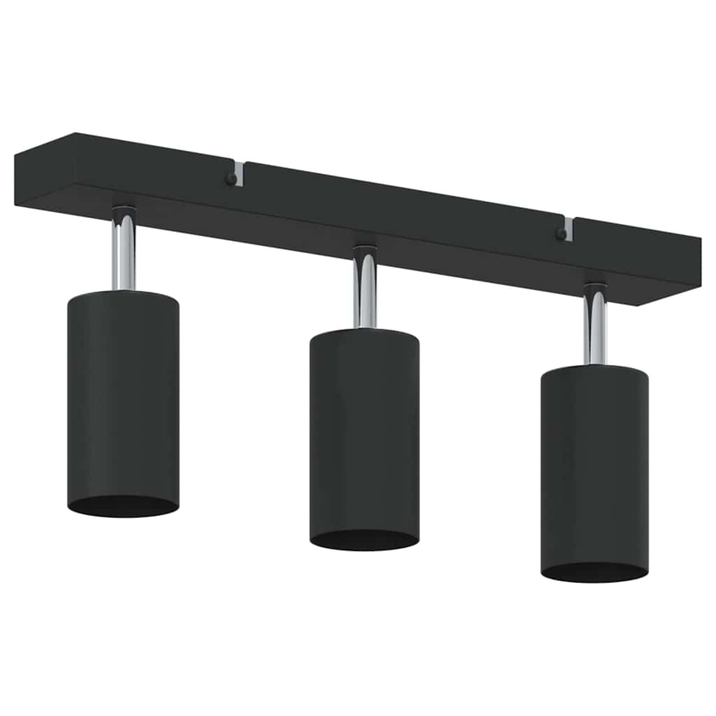 Mennyezeti spotlámpa fényszórókkal Fekete 38 x 6 x 16 cm Fém