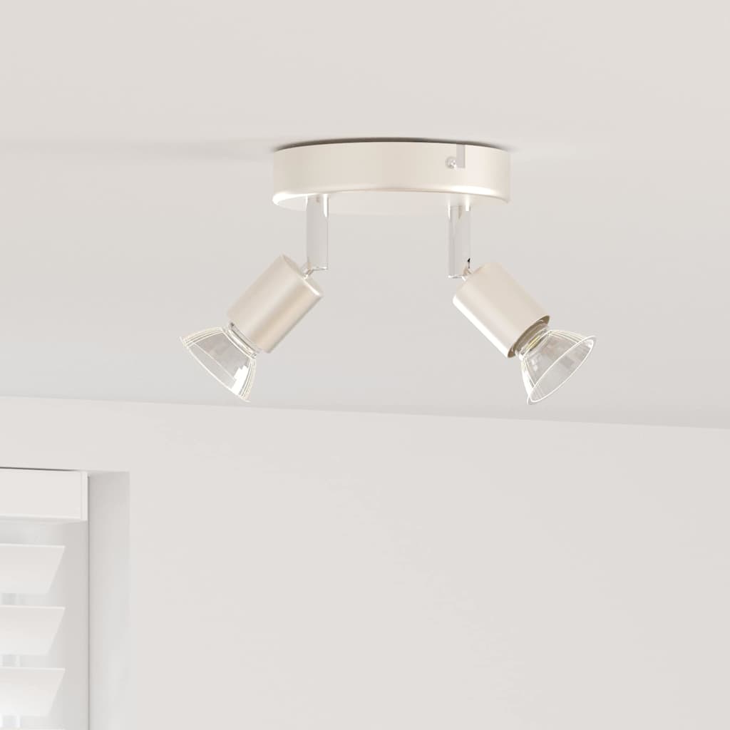 Mennyezeti spotlámpa fényszórókkal Nikkel 12 x 8 cm Acél