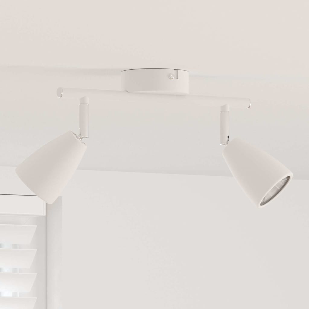 Mennyezeti spotlámpa fényszórókkal Fehér 25.5 x 8 x 16 cm Fém