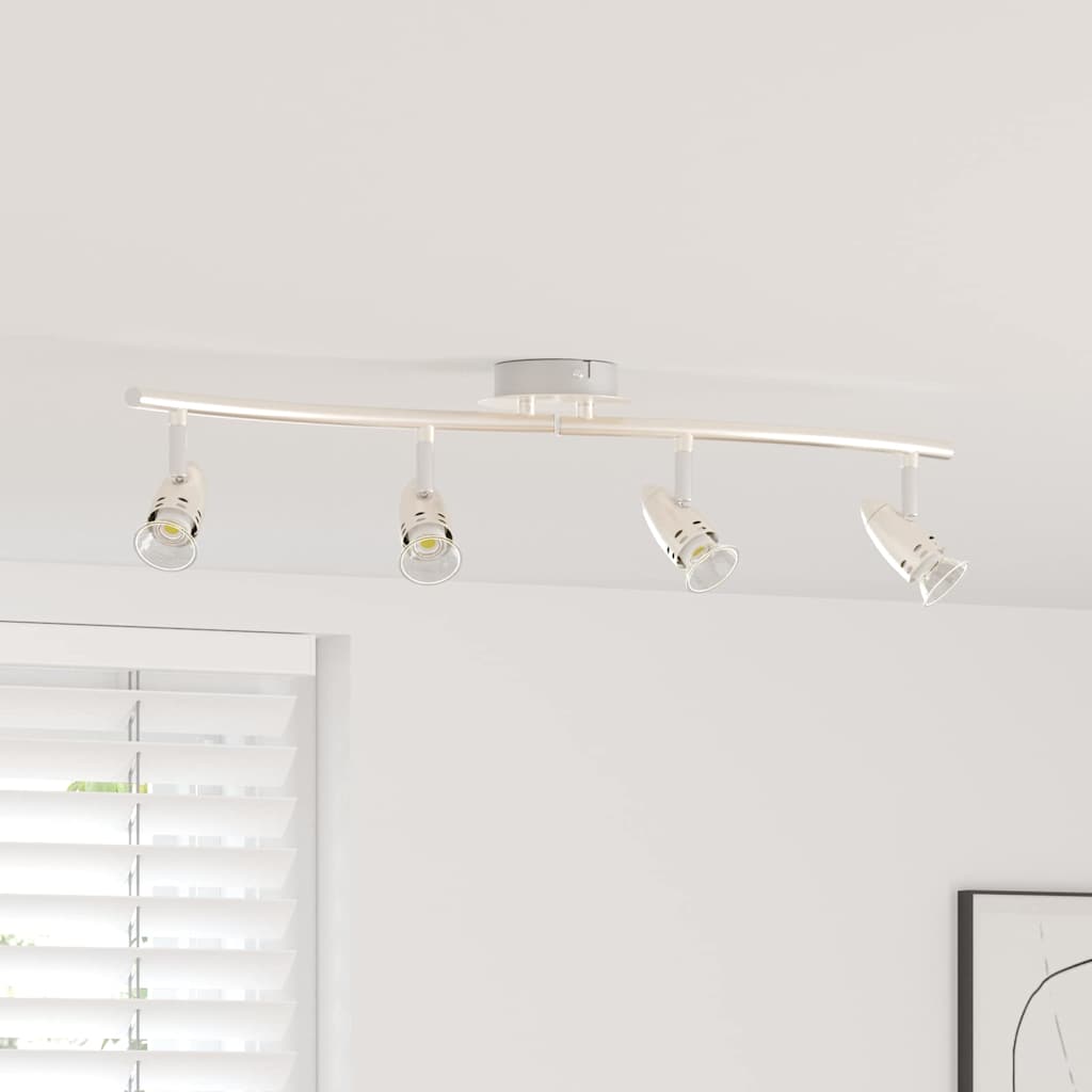 Mennyezeti spotlámpa fényszórókkal Nikkel 61 x 10 x 12,5 cm Fém