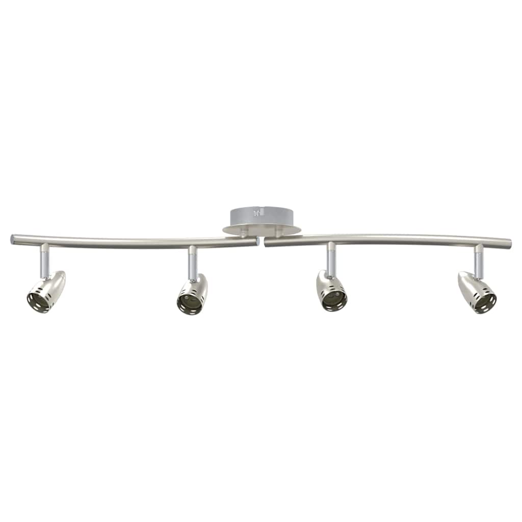 Mennyezeti spotlámpa fényszórókkal Nikkel 61 x 10 x 12,5 cm Fém