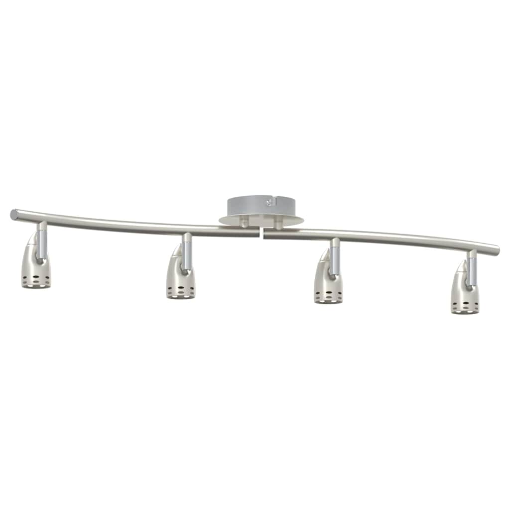 Mennyezeti spotlámpa fényszórókkal Nikkel 61 x 10 x 12,5 cm Fém