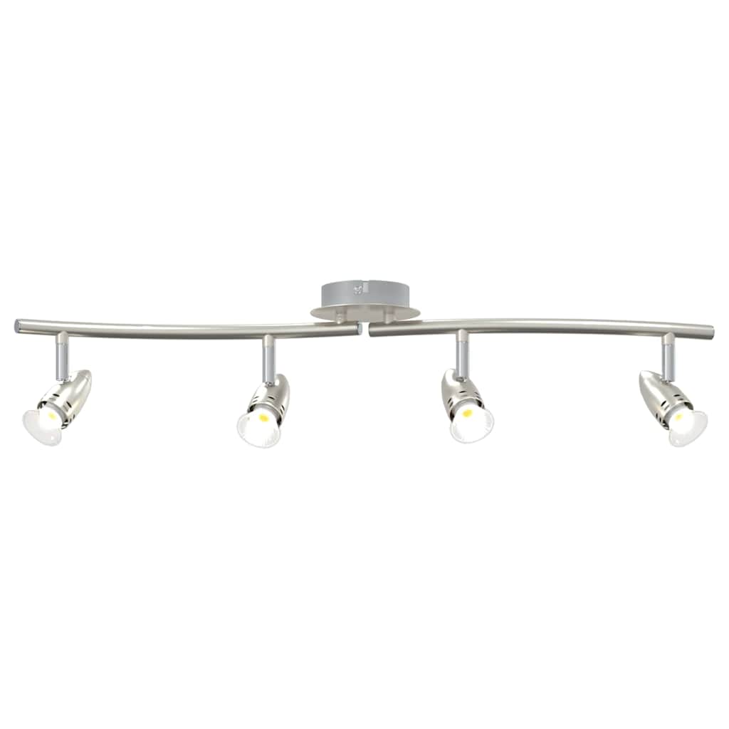 Mennyezeti spotlámpa fényszórókkal Nikkel 61 x 10 x 12,5 cm Fém