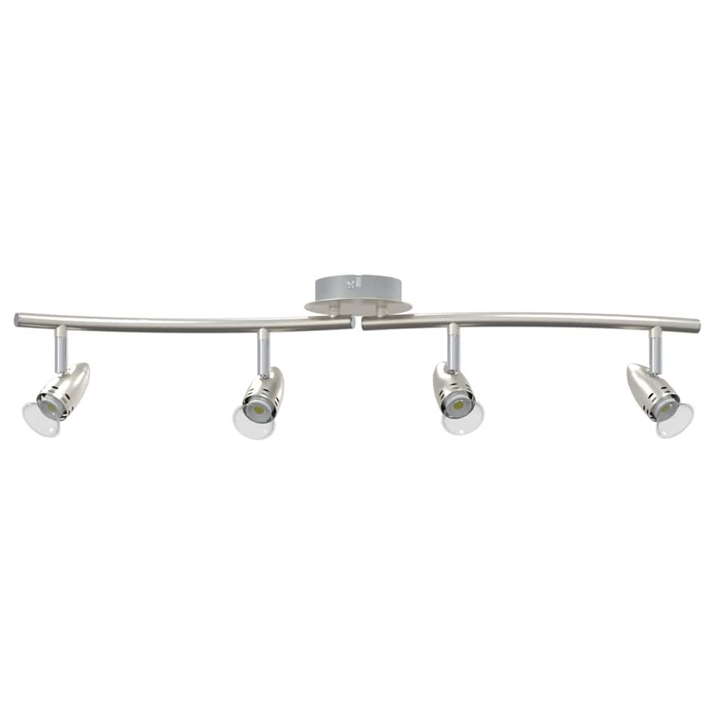 Mennyezeti spotlámpa fényszórókkal Nikkel 61 x 10 x 12,5 cm Fém