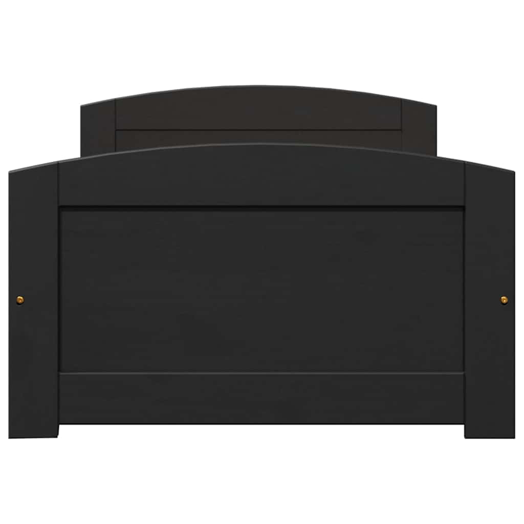 Napozóágy 2 fiókkal matrac nélkül IRUN Fekete 90x200 cm