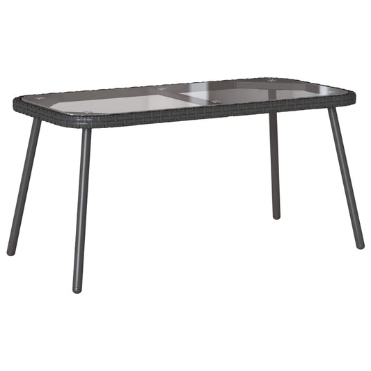 Dohányzóasztal Fekete 90 x 45 x 43 cm polirattan