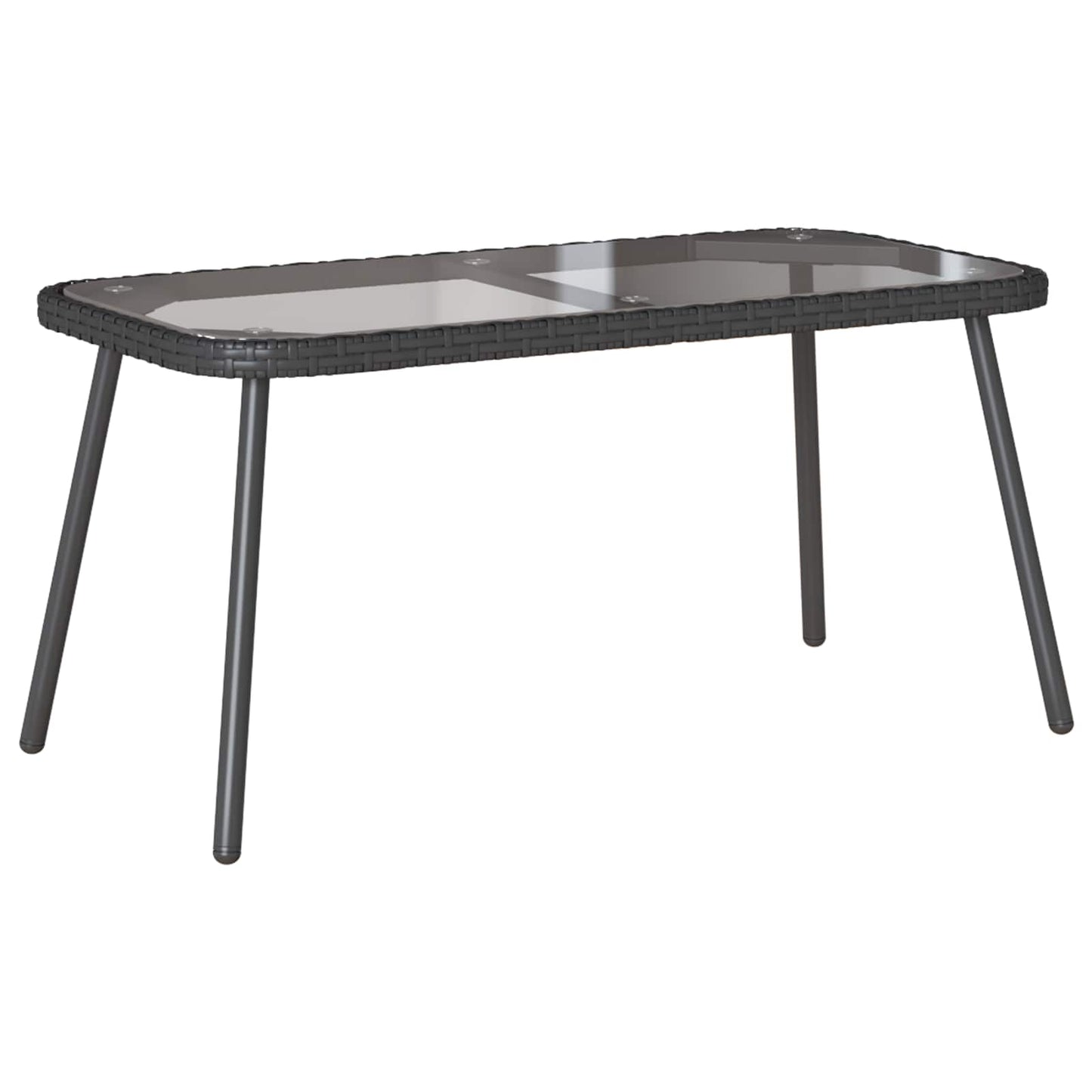 Dohányzóasztal Fekete 90 x 45 x 43 cm polirattan