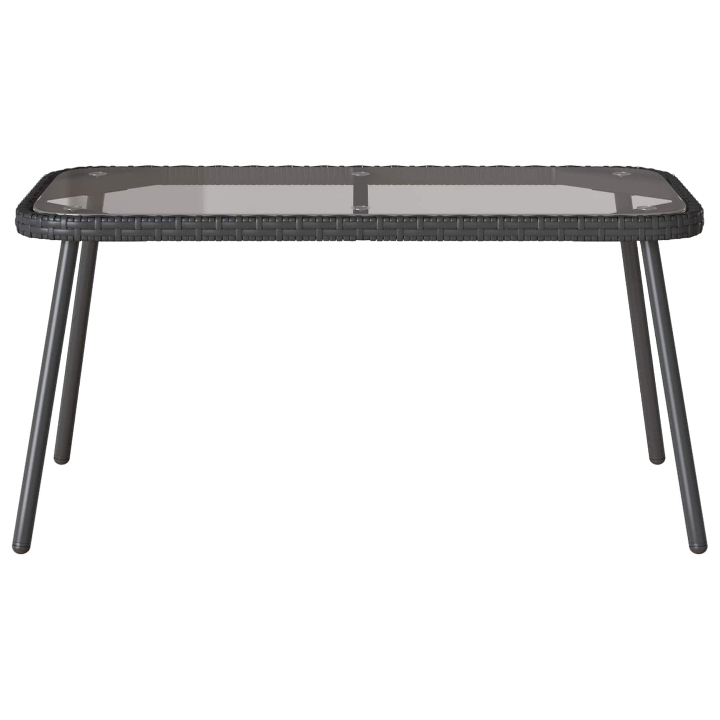 Dohányzóasztal Fekete 90 x 45 x 43 cm polirattan