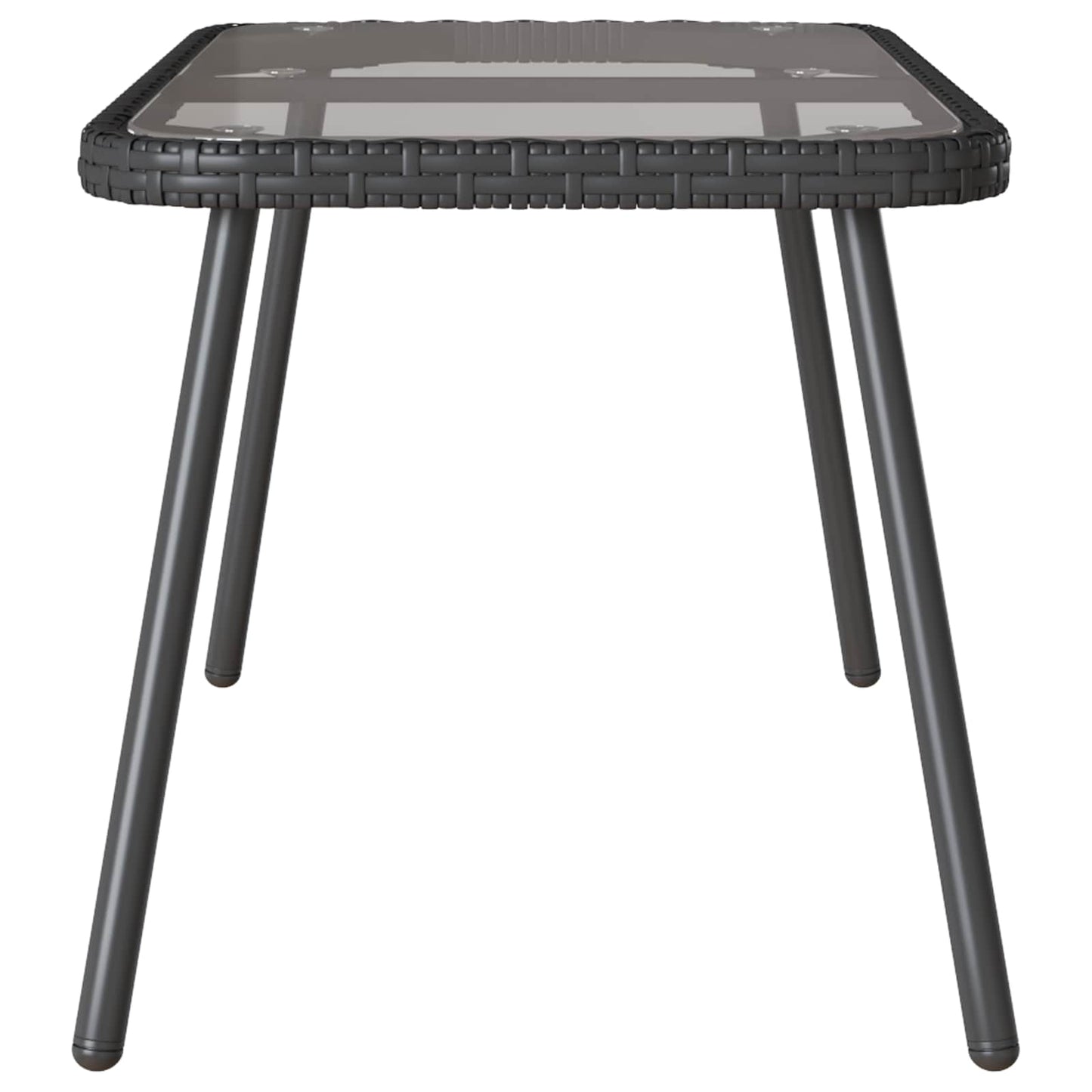 Dohányzóasztal Fekete 90 x 45 x 43 cm polirattan