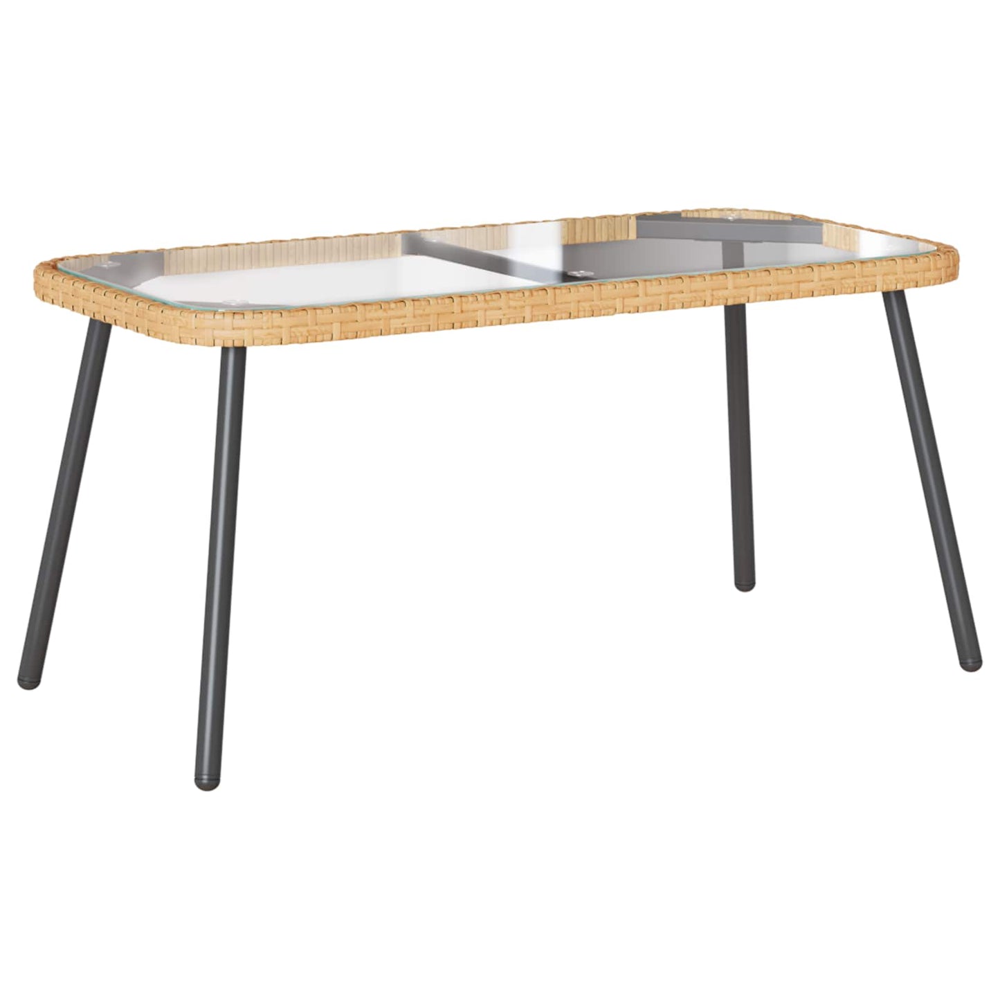 Dohányzóasztal Barna és fekete 90 x 45 x 43 cm polirattan