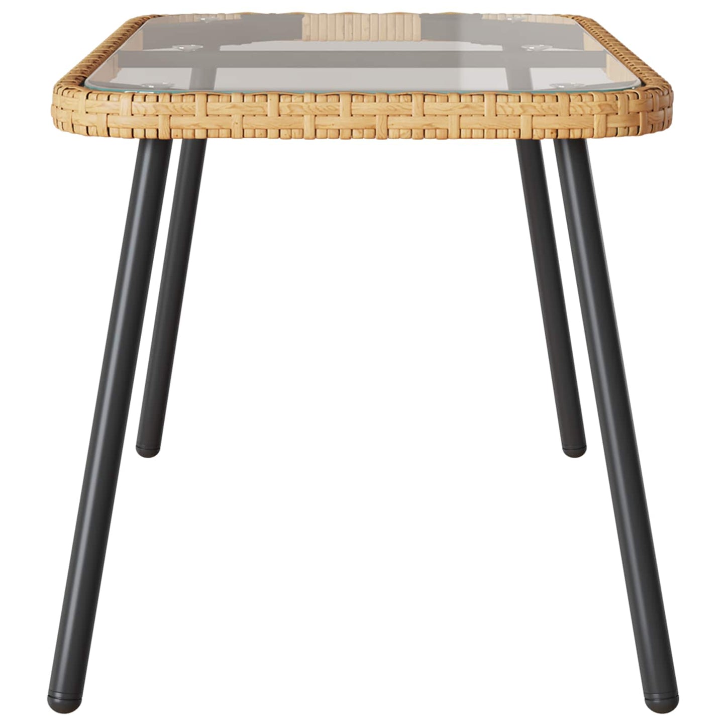 Dohányzóasztal Barna és fekete 90 x 45 x 43 cm polirattan