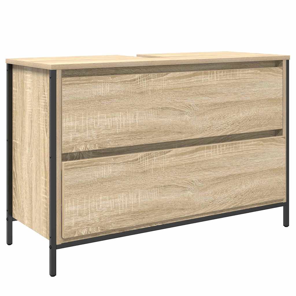 Fürdőszoba bútor szett 3 db Sonoma tölgy 90 x 34,5 x 60 cm
