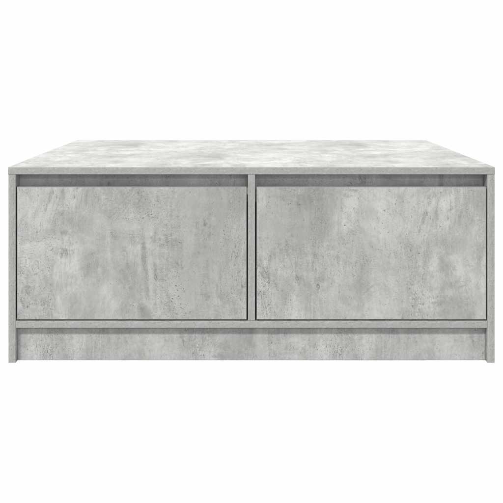 betonszürke dohányzóasztal fiókokkal 100x100x40 cm