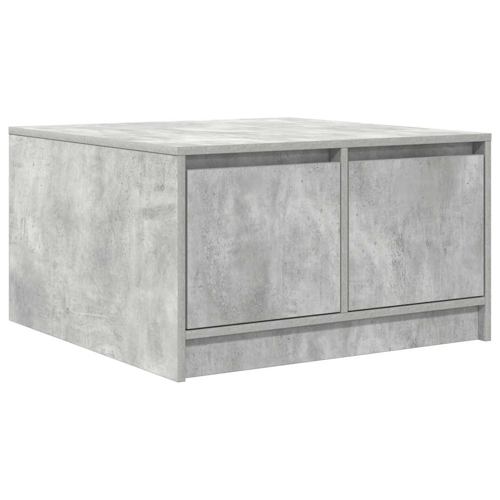 betonszürke dohányzóasztal fiókokkal 70,5x70x40 cm
