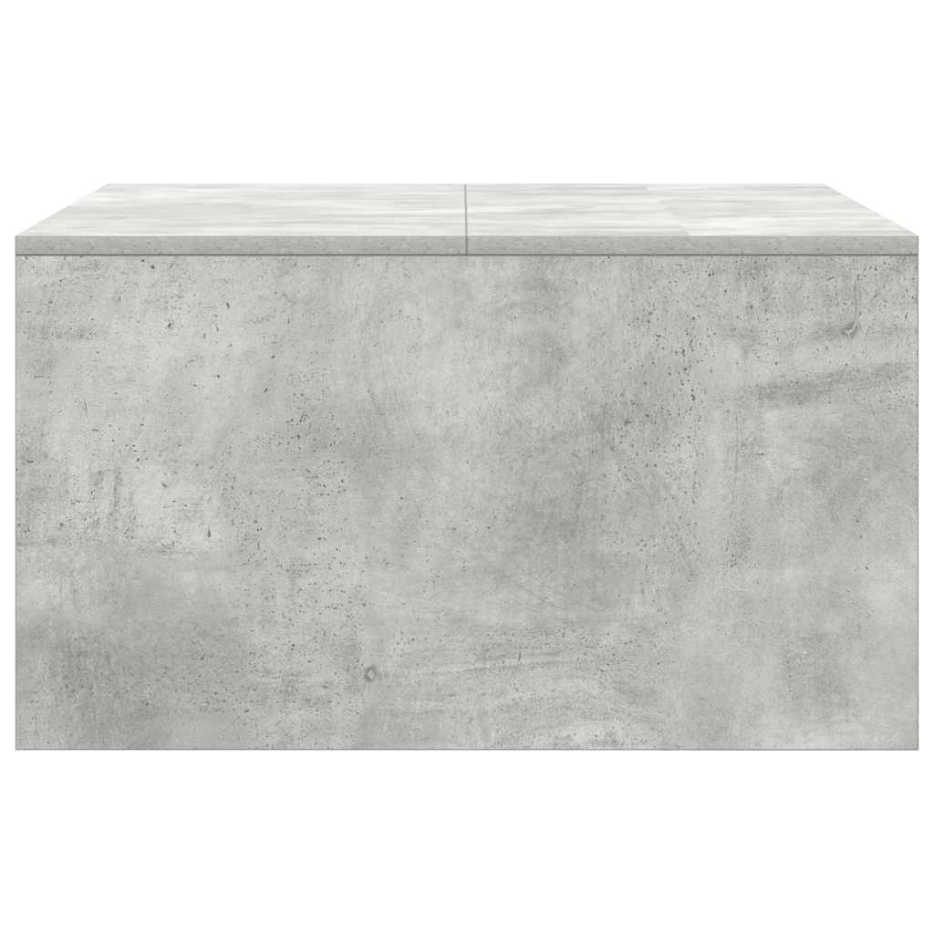 betonszürke dohányzóasztal fiókokkal 70,5x70x40 cm