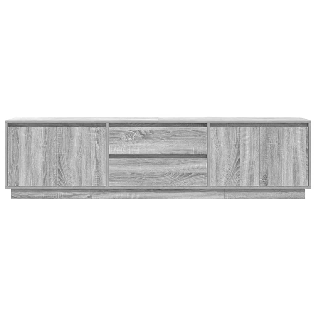 szürke sonoma színű TV-szekrény LED-lámpákkal 193,5x41x50 cm