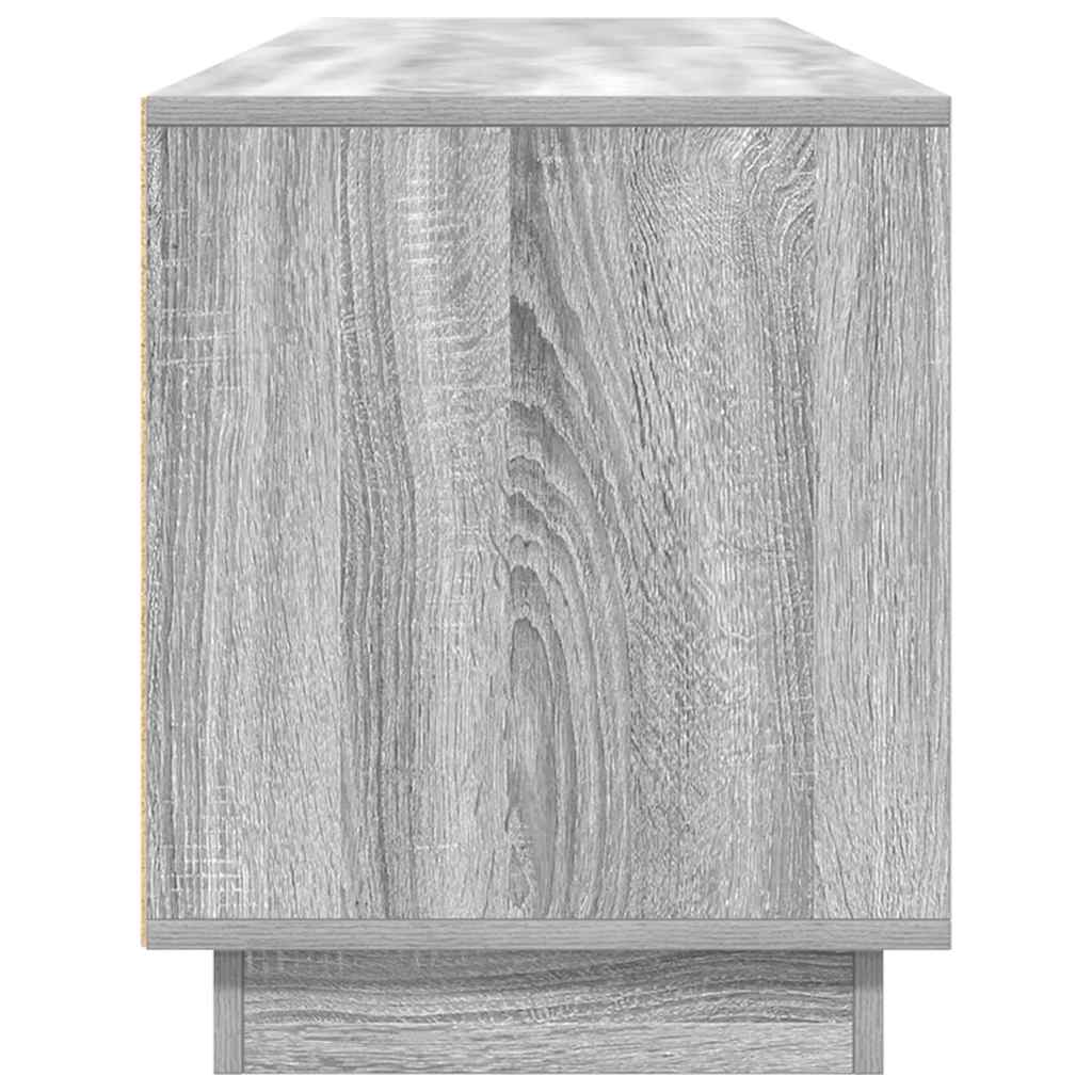 szürke sonoma színű TV-szekrény LED-lámpákkal 193,5x41x50 cm