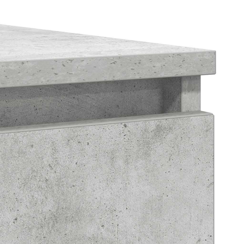 betonszürke szerelt fa tálalószekrény fiókos 100,5x35x98,5 cm