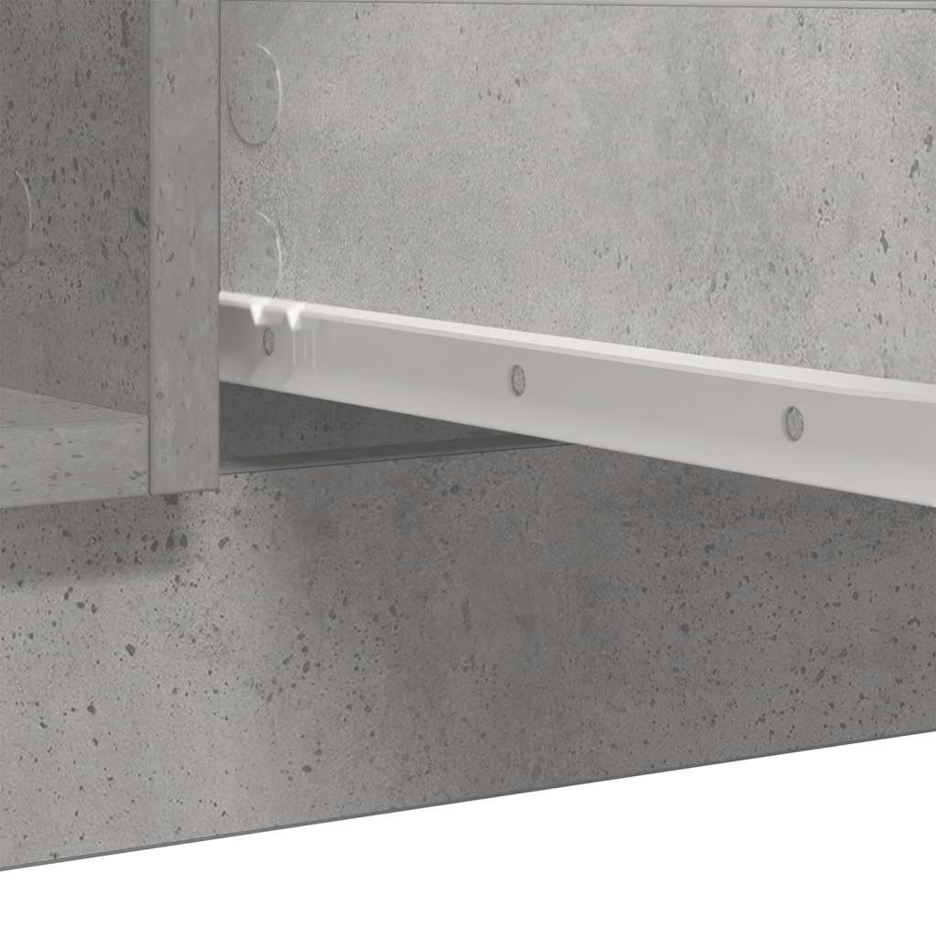 betonszürke szerelt fa tálalószekrény fiókos 100,5x35x98,5 cm