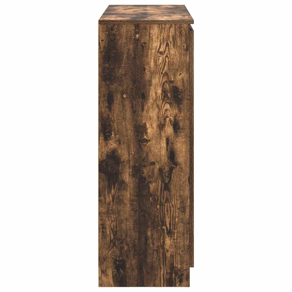 füstölt tölgy szerelt fa tálalószekrény fiókos 100,5x35x98,5 cm