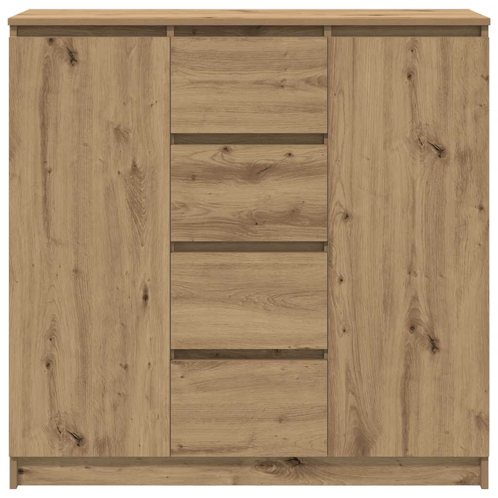 kézműves tölgy szerelt fa tálalószekrény fiókos 100,5x35x98,5cm