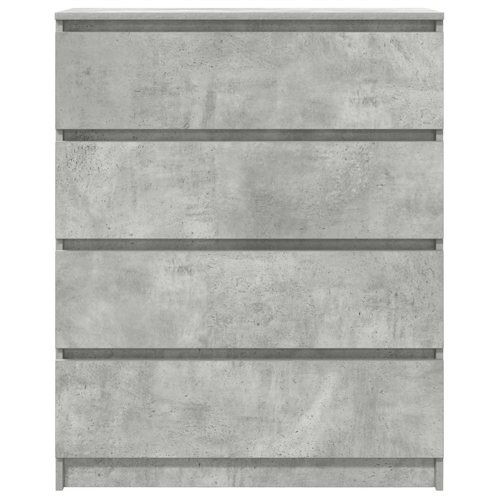 betonszürke szerelt fa tálalószekrény 80x35x99 cm
