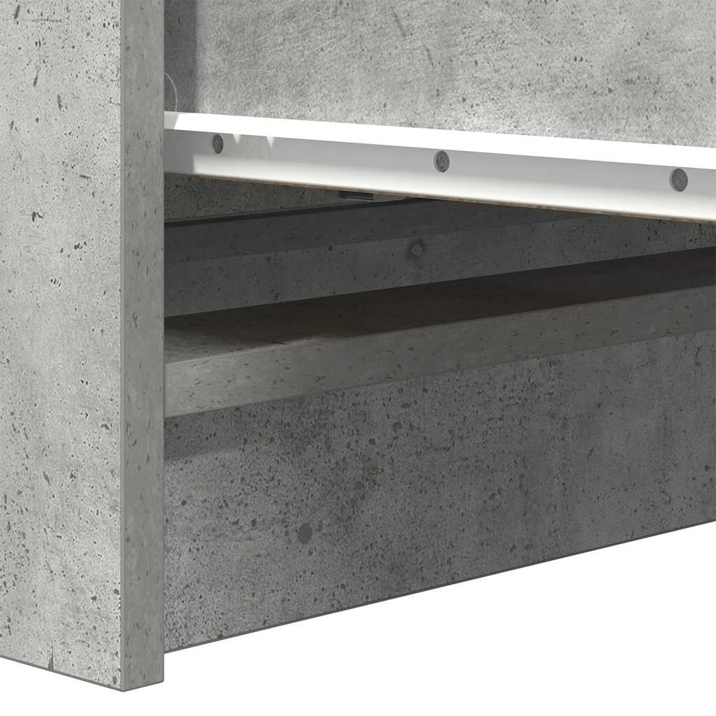 betonszürke szerelt fa tálalószekrény 80x35x99 cm