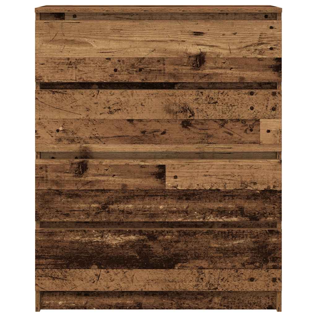 antik fa színű szerelt fa tálalószekrény 80x35x99 cm