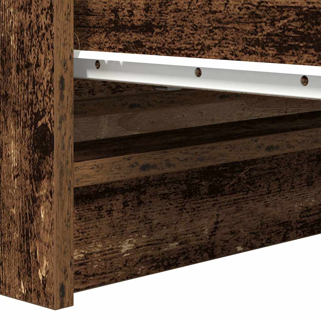 antik fa színű szerelt fa tálalószekrény 80x35x99 cm