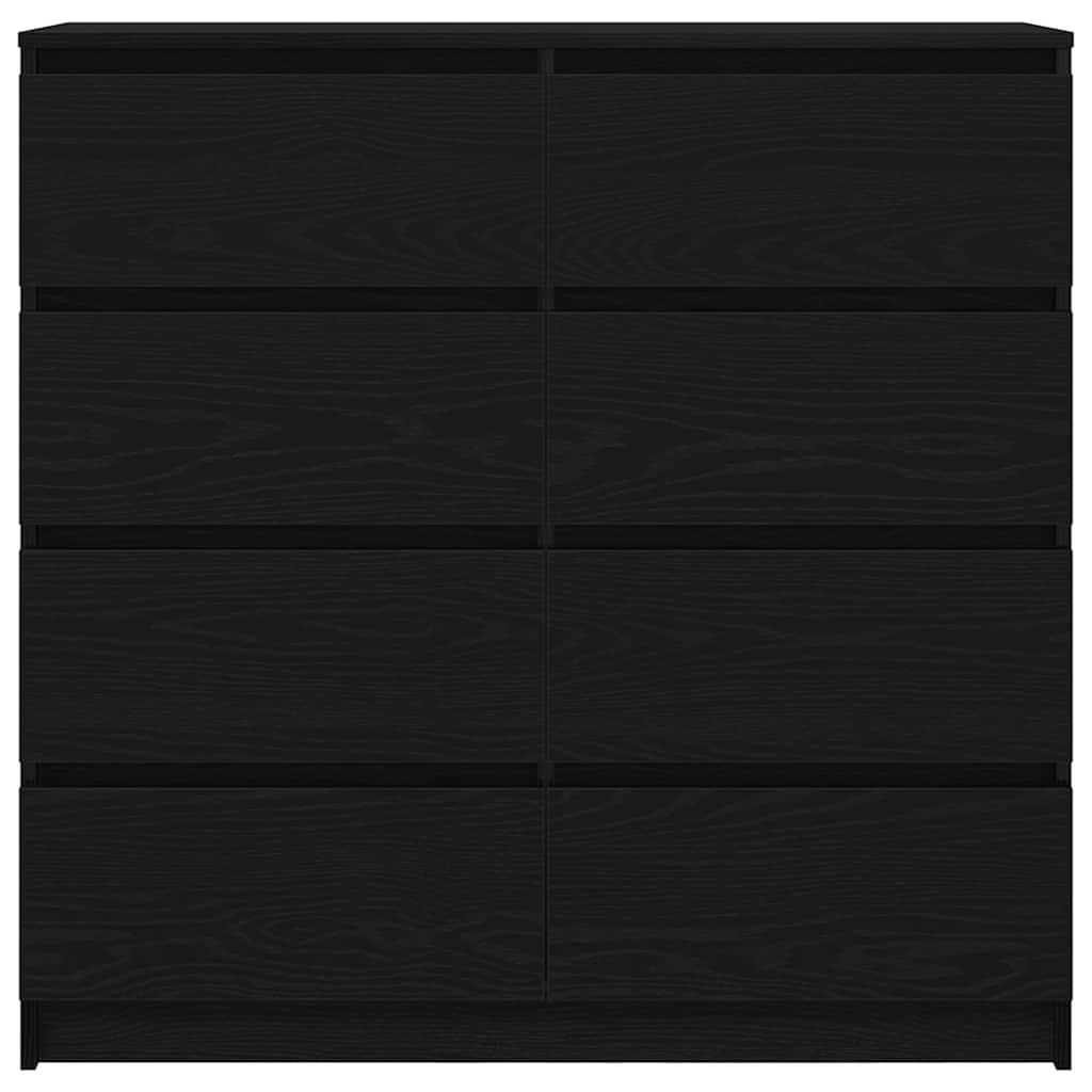 fekete tölgy szerelt fa tálalószekrény 100x35x99 cm