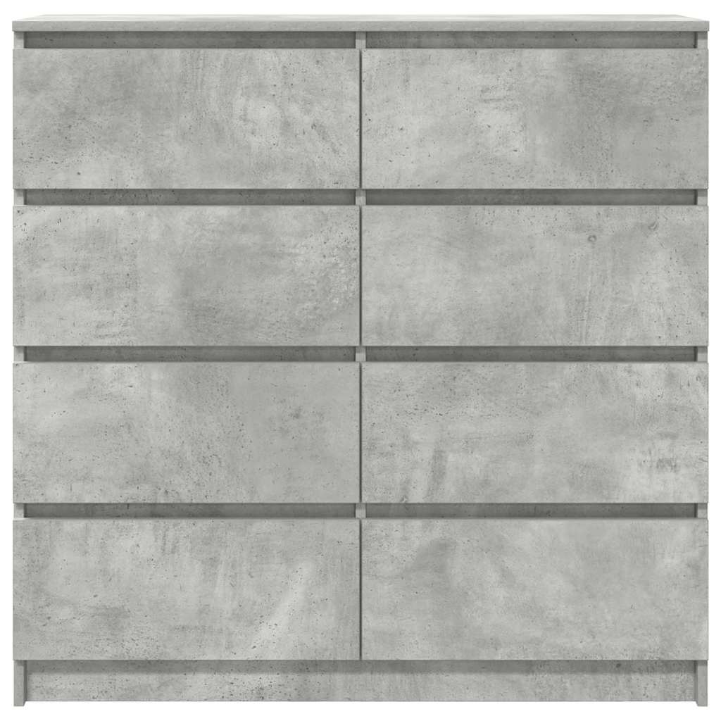 betonszürke szerelt fa tálalószekrény 100x35x99 cm