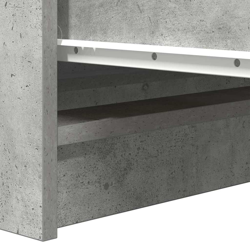 betonszürke szerelt fa tálalószekrény 100x35x99 cm