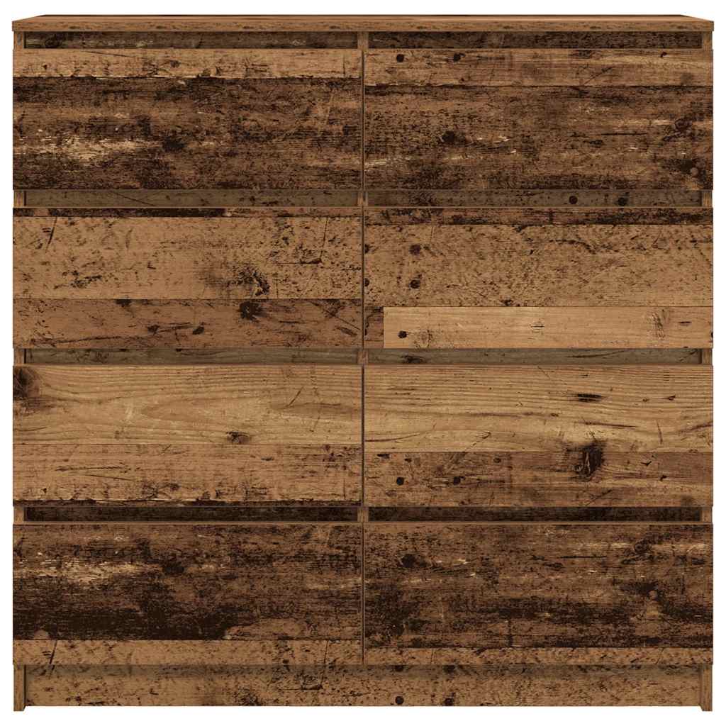 antik fa színű szerelt fa tálalószekrény 100x35x99 cm