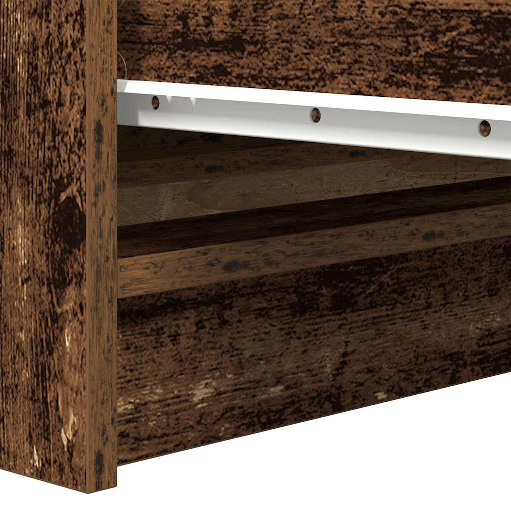 antik fa színű szerelt fa tálalószekrény 100x35x99 cm