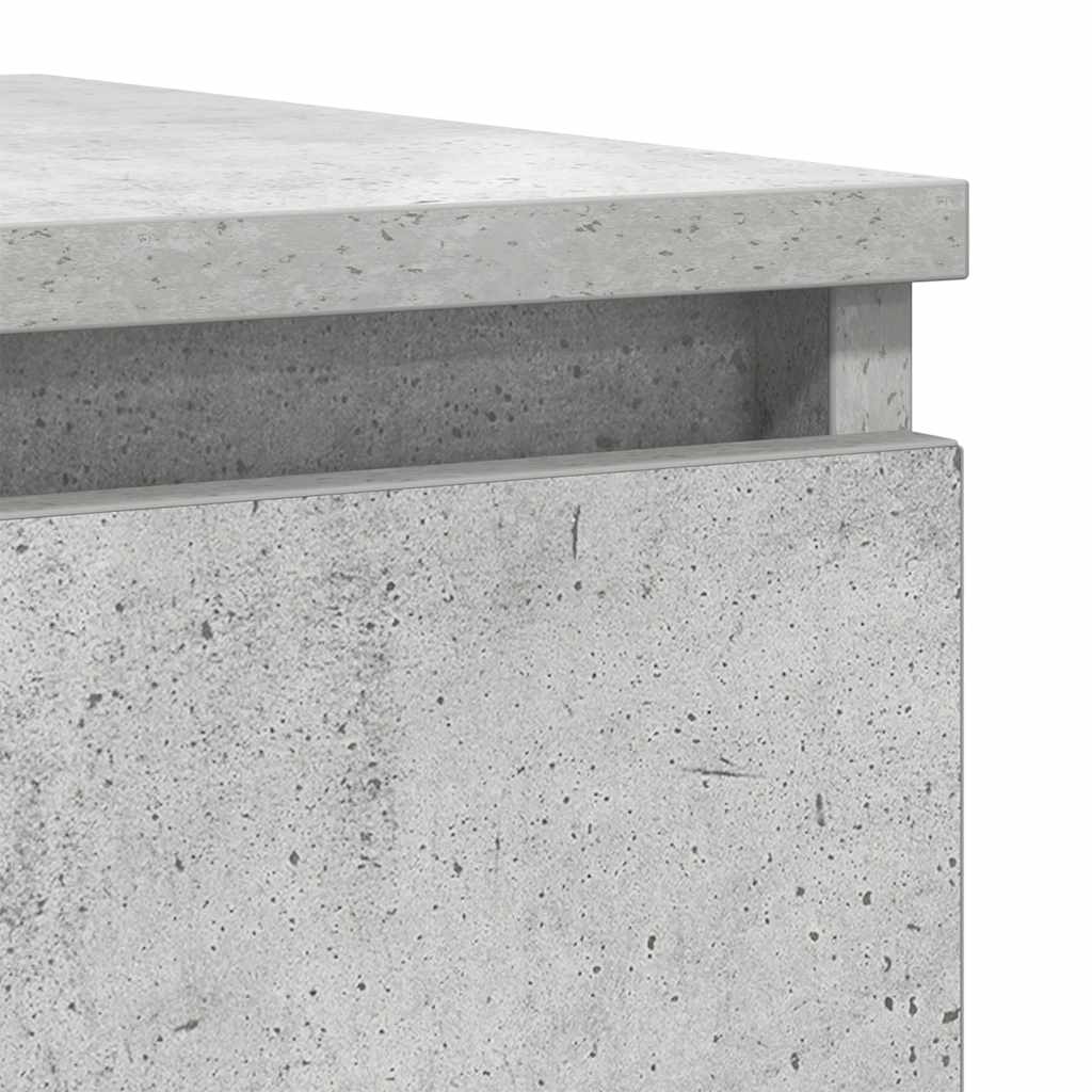 betonszürke szerelt fa tálalószekrény 100x35x76 cm